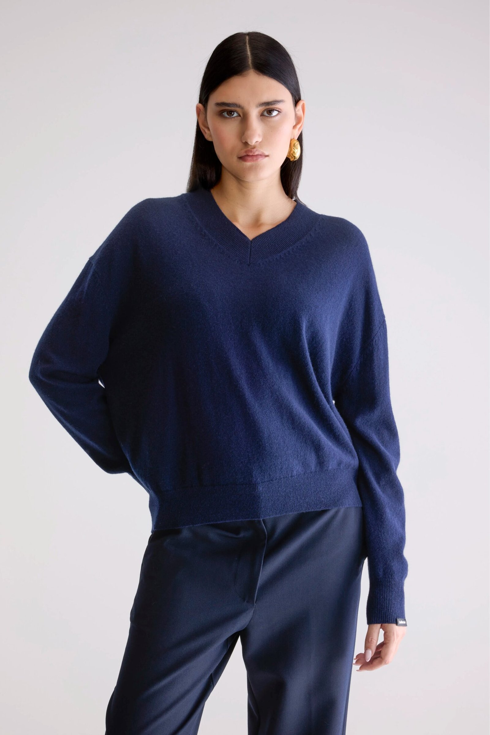 slax cashmere sweater (252 / w / navy)