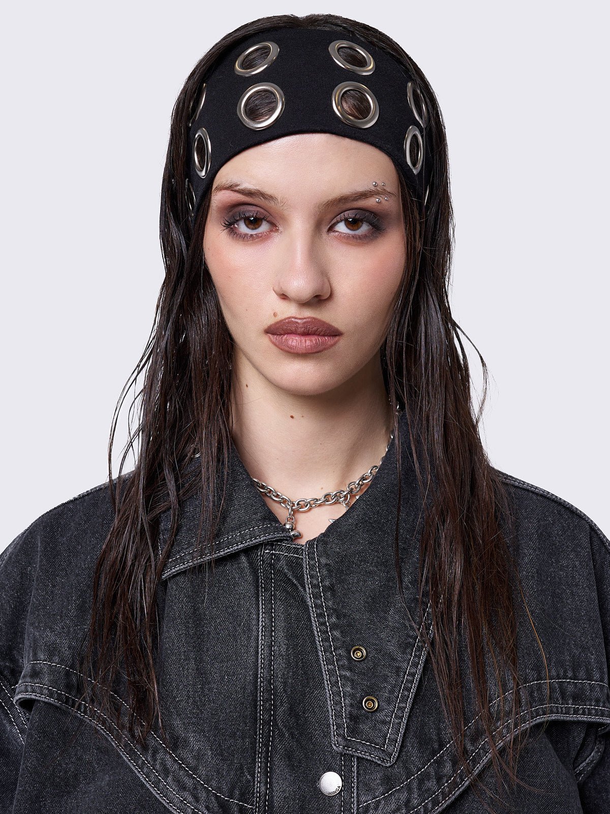 joy black denim bomber jacket