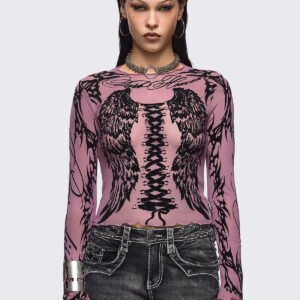import placeholder for wing it pink mesh top 29938190