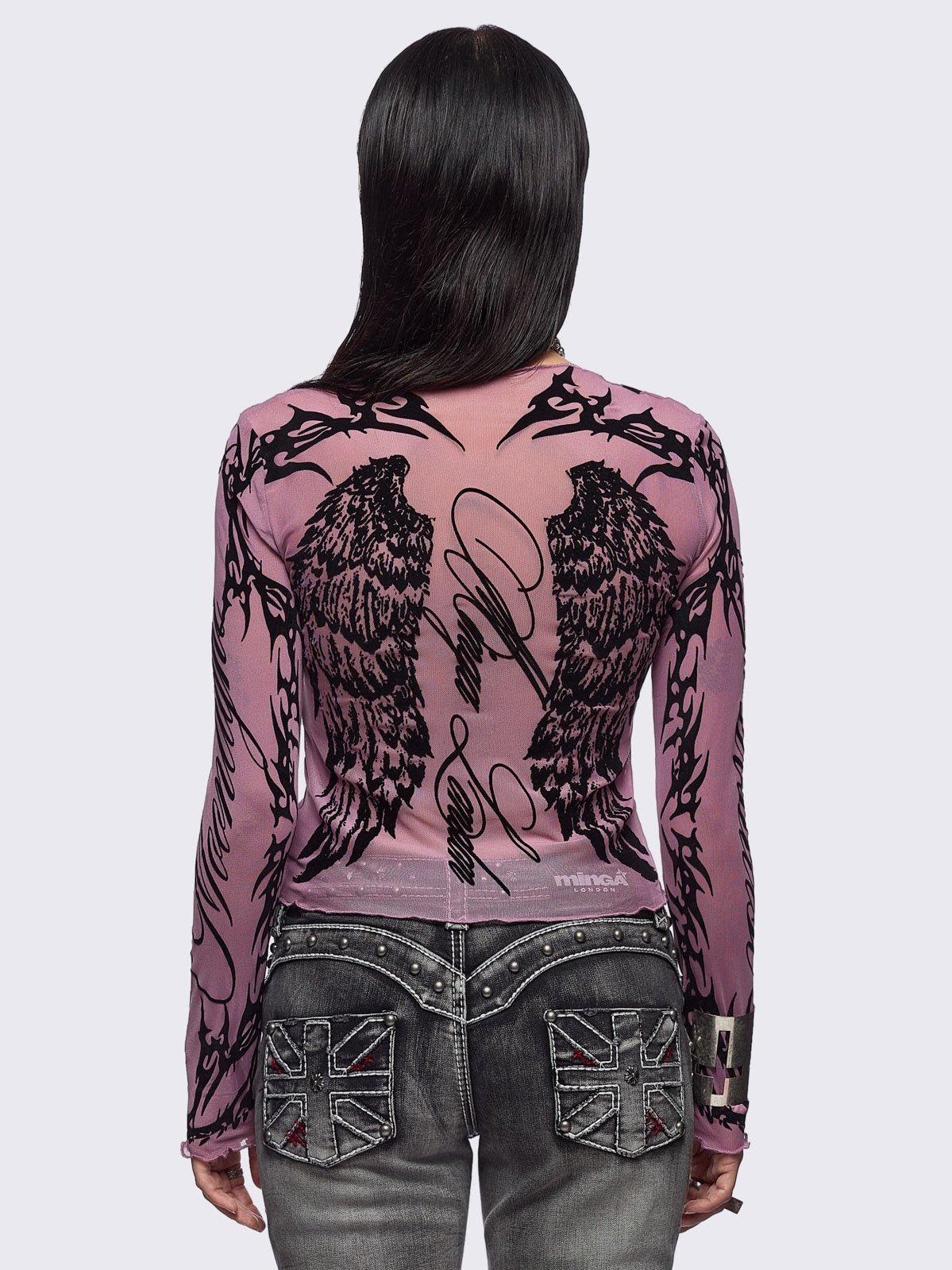 wing it pink mesh top